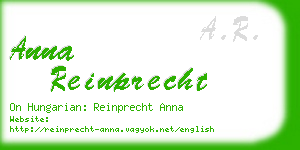 anna reinprecht business card